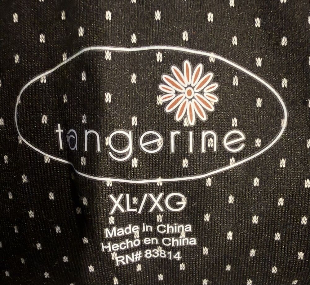 Tangerine XL Black White Striped Hooded Pullover 1/4 Zip Stretch Kangaroo Pocket - Picture 3 of 7